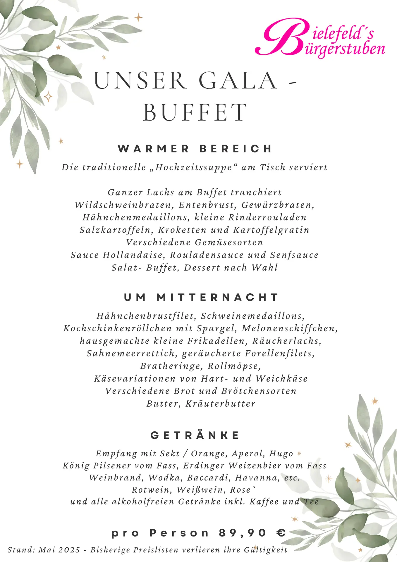 Unser Gala-Buffet